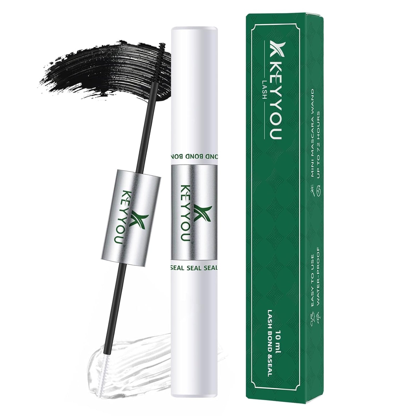 Lash Bond and Seal - Waterproof DIY Lash Extension Glue | Strong, Gentle, Latex-Free, 10ML (Black)