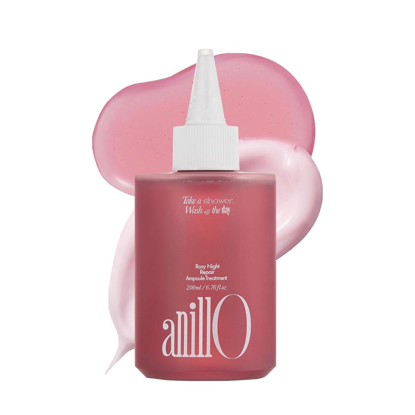 Rosy Night Hair Ampoule Treatment - Water-to-Cream Repair for Damaged Hair with Peptides & Amino Acids | 6.76 fl oz