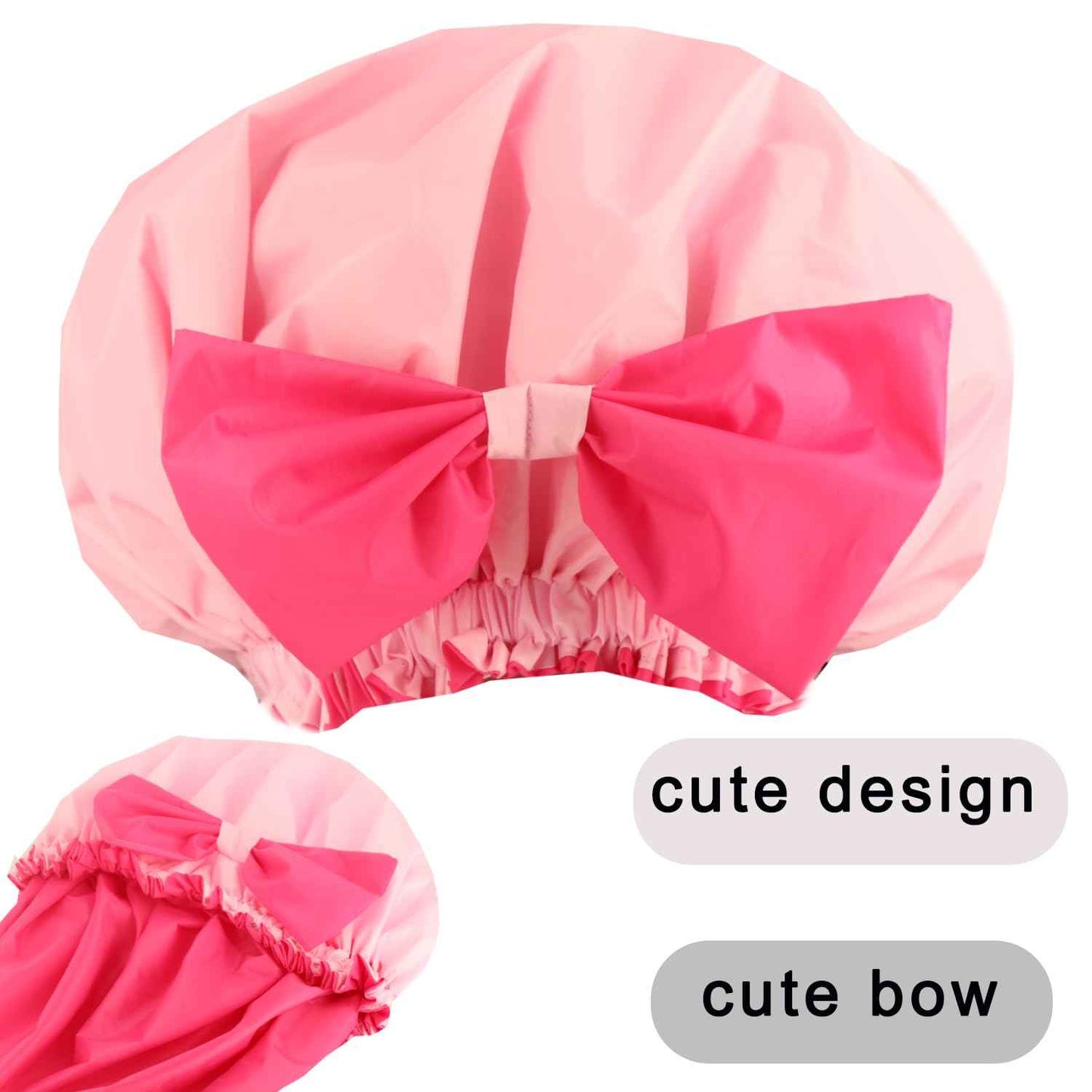 2PCS Genergy Jumbo XL Shower Cap for Braids Reusable and Waterproof Shower Cap, Super Extra Large for Thick, Long, Big Hair, Dual and Adjustable, Washable Bath Hat with Dreadlocks