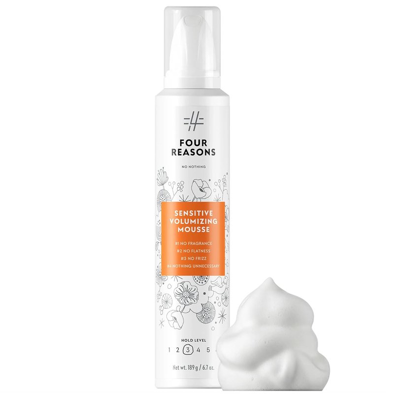 Strong Hold Volumizing Mousse for Fine Hair - Fragrance-Free, Lightweight Styling Foam for Curly Hair | Hypoallergenic, Alcohol-Free, 6.8 oz