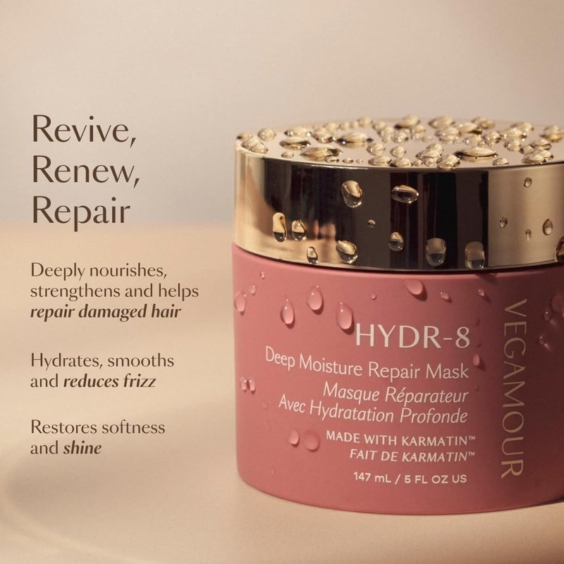 VEGAMOUR Hydr-8 Deep Moisture Repair Hair Mask - Sulfate-Free Conditioner for Dry, Damaged Hair | 5 fl. oz.