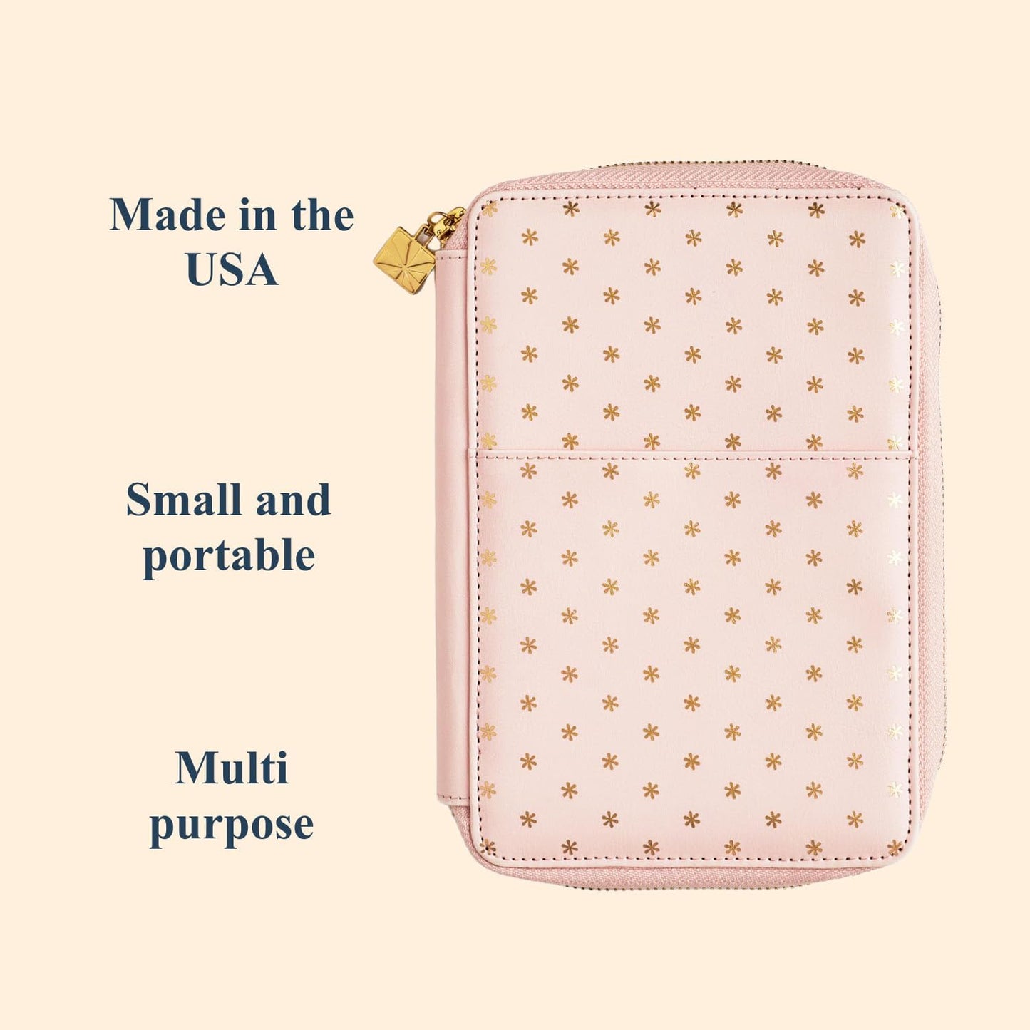 Erin Condren Ultimate Planner Accessory Pouch - Vegan Leather Organizer with Inside Pockets & Extended Zipper | Perfect for Planners