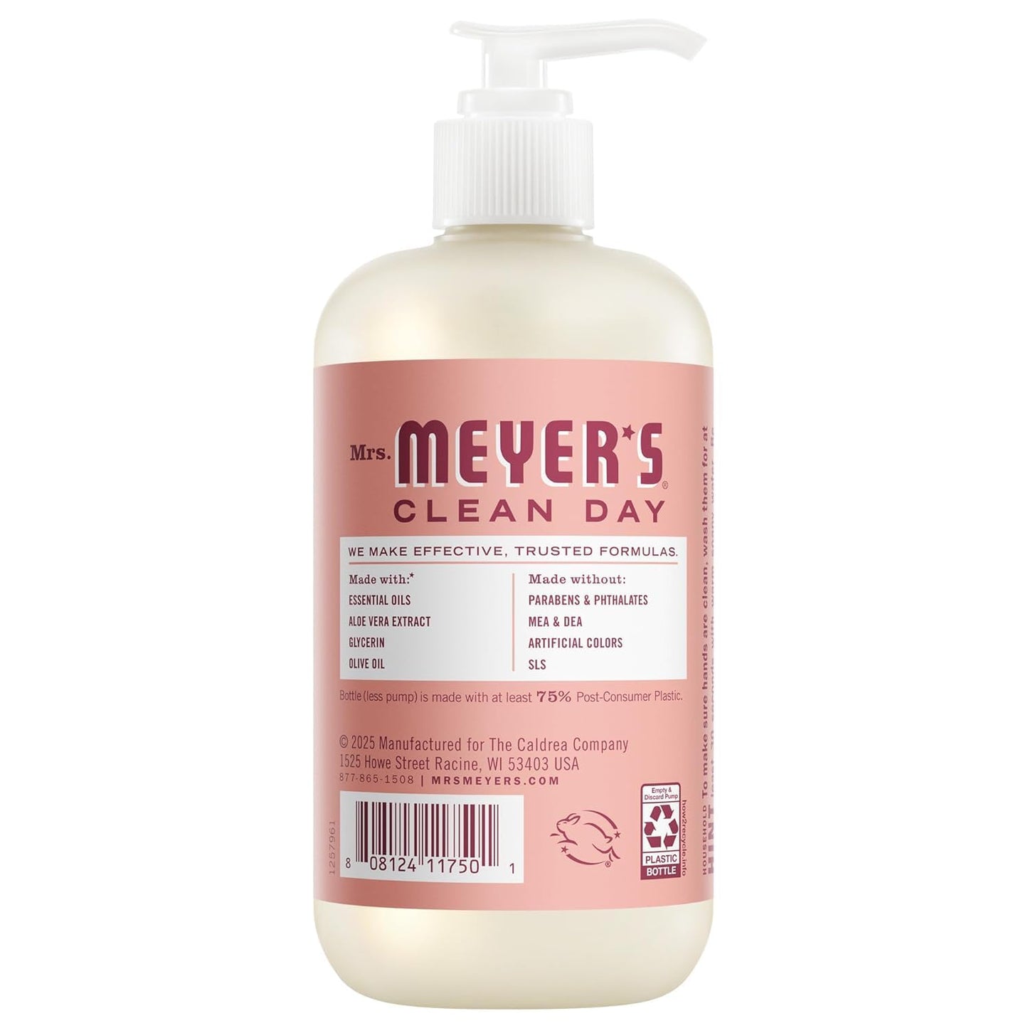 Mrs. MEYER'S CLEAN DAY Holiday Hand Soap 12.5 Fl Oz Bundle (Mint + Lilac + Daisy + Rose)