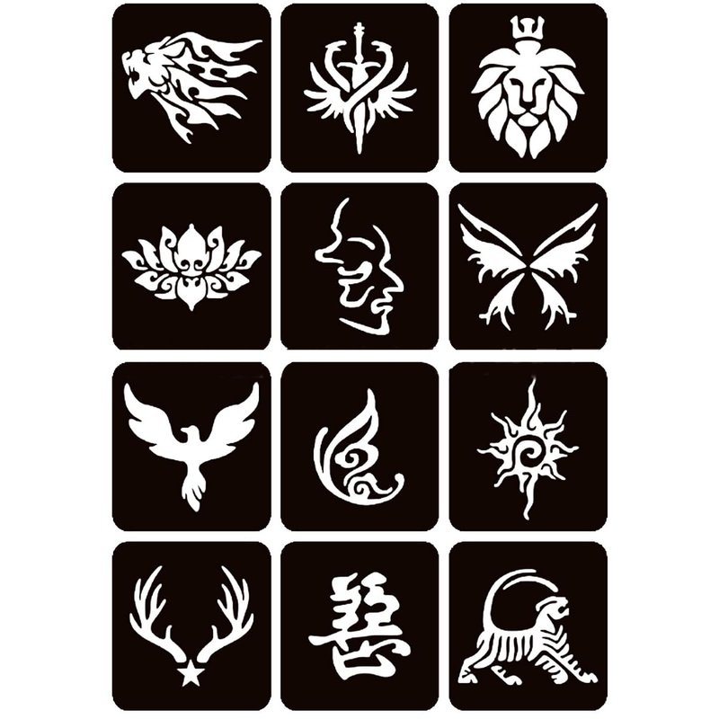 Moricher Henna tattoo kit Temporary Tattoo Kits 5 cones 96 Stencils Gifts for DIY Art Party
