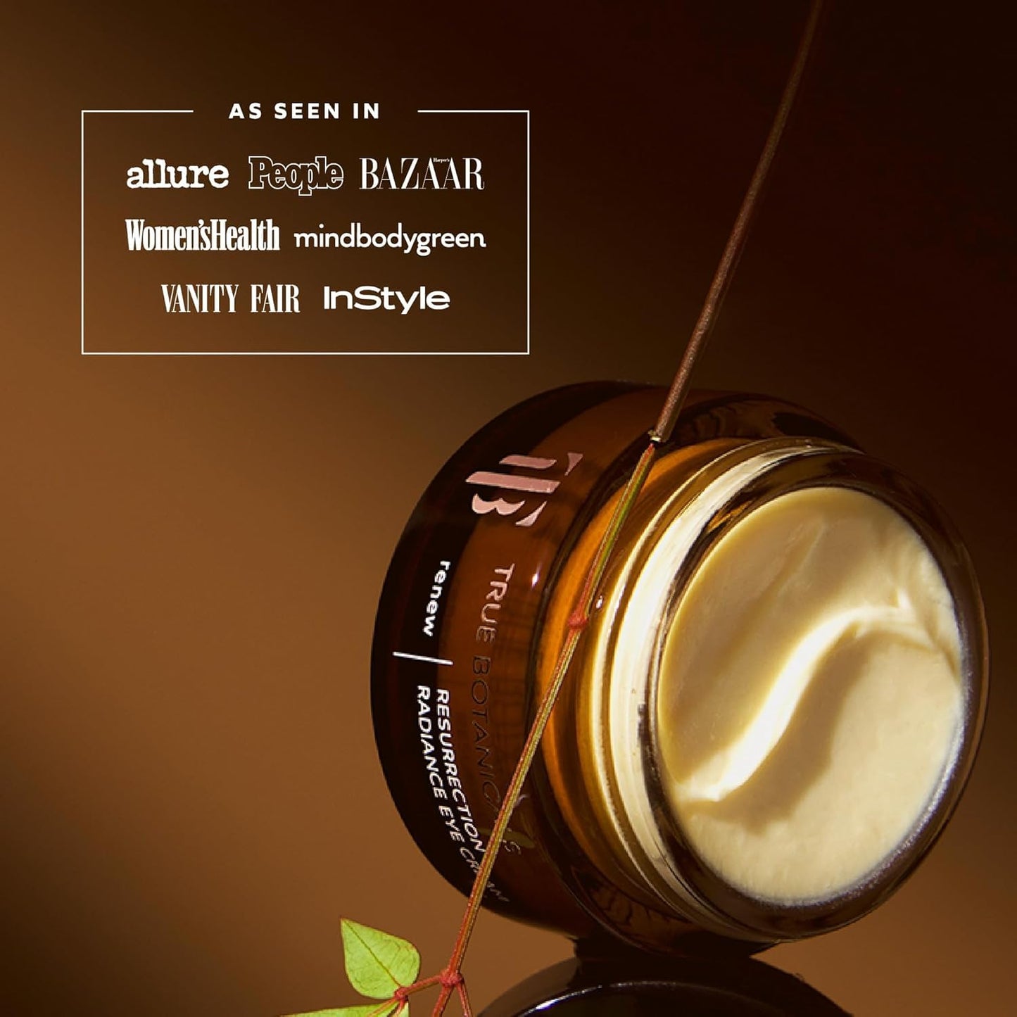 True Botanicals Resurrection Radiance Eye Cream - Brightens Dark Circles & Reduces Fine Lines | 0.5 oz | All-Natural, Vegan