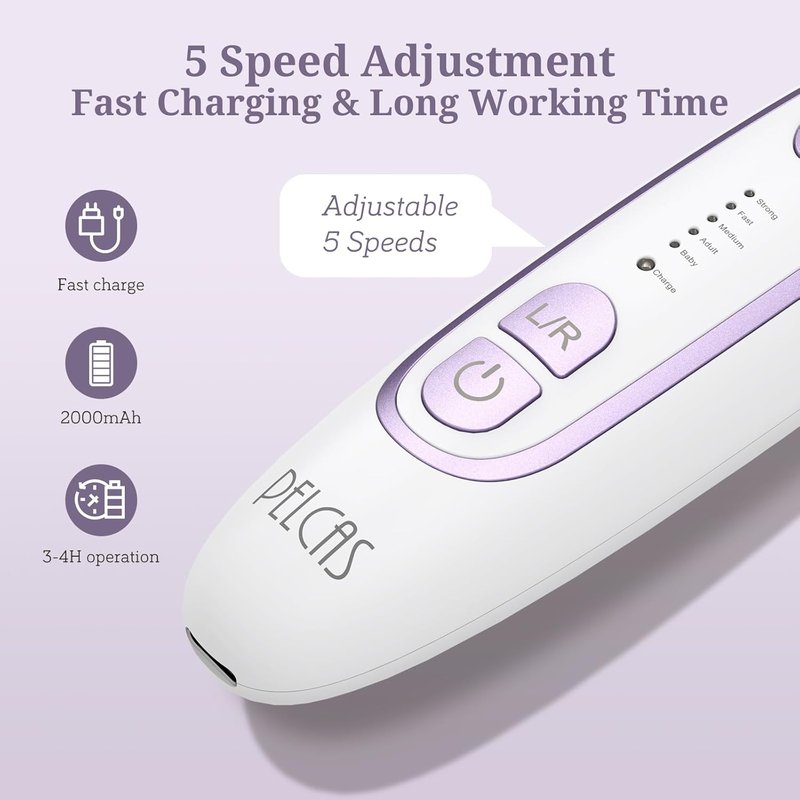 Electric Toenail Grinder - Cordless Nail Drill with 5 Speeds & LED Light | Manicure & Pedicure Kit for Thick Toenails