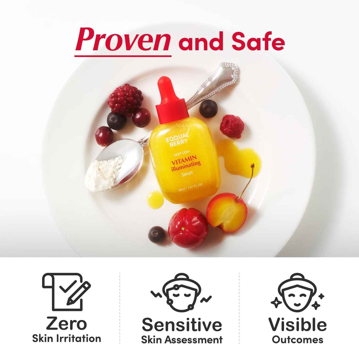 EQQUALBERRY Vitamin Illuminating Serum – Brightening Vitamin C Serum with Niacinamide | Strengthens skin barrier | Hydrates using Ceramide and Hyaluronic Acid, 1.01oz / 30ml