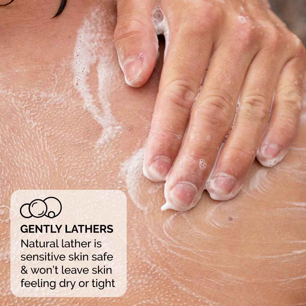 ZEUS Men's Natural Body Wash, Hydrating Shower Gel with Sandalwood Oil, Aloe Vera, Shea Butter & Invigorating Essential Oils for Skin Revitalization (Made in USA) 12 oz.