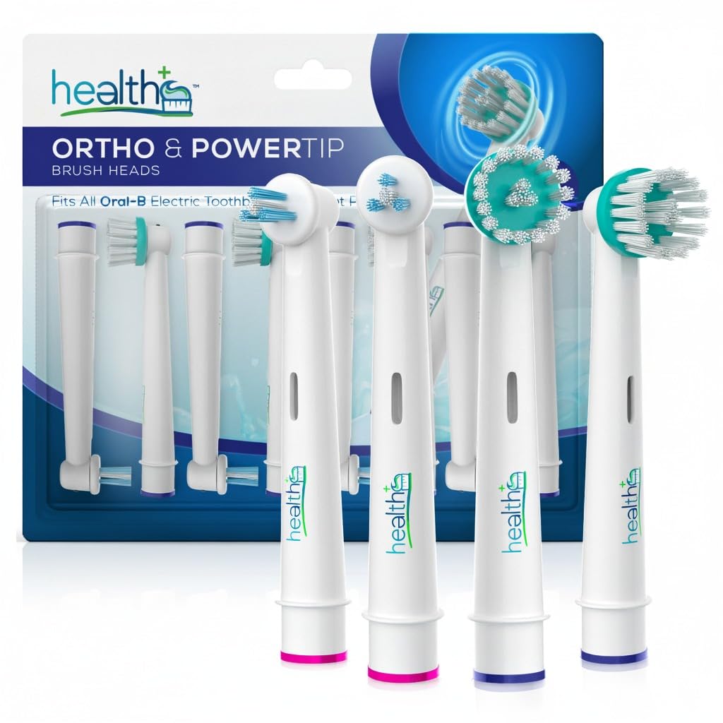 Oral-B Electric Toothbrush Replacement Heads - 8-Pack Ortho & Power Tip Bristles for Braces | Interproximal Cleaning