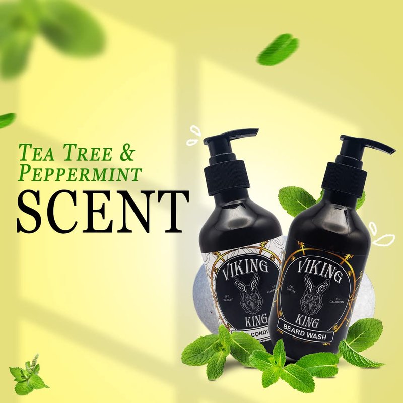 VIKING KING-BEARD WASH-Tea Tree/Mint-300 Ml