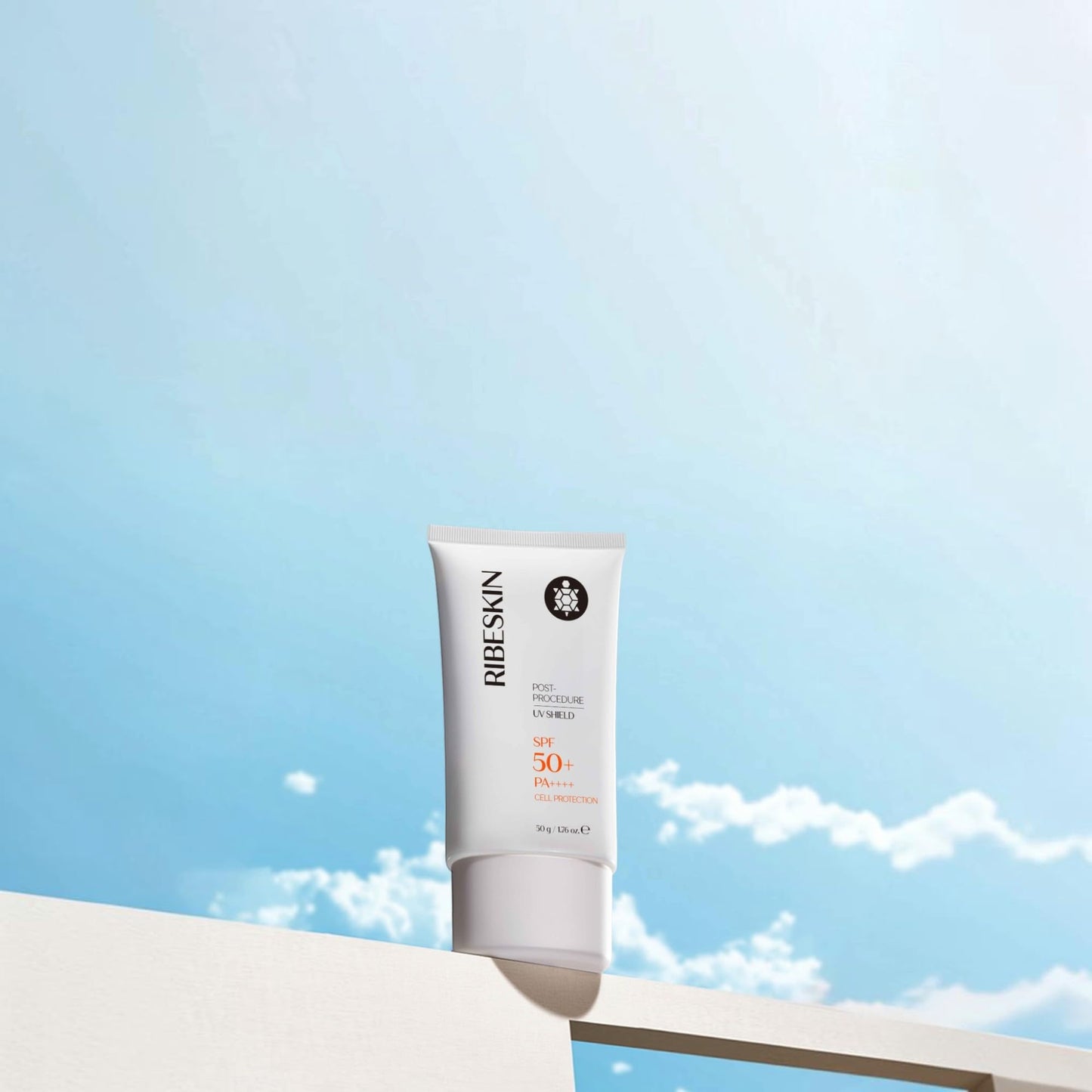 Ribeskin Cell Protection Mineral Sunscreen SPF 50+ PA++++, Zinc Oxide Mineral Face Sunscreen for Sensitive Skin, Lightweight Daily UV Protection, 1.76 Fl Oz