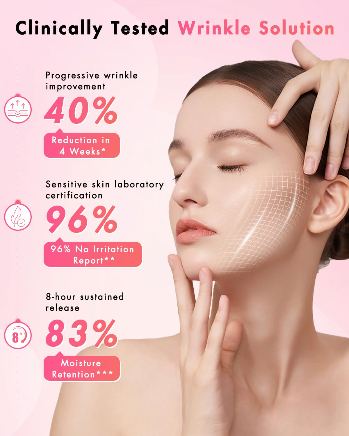 UKVOA Forehead Wrinkle Patches & Smile Line Patches, 36pcs & Neck Cream