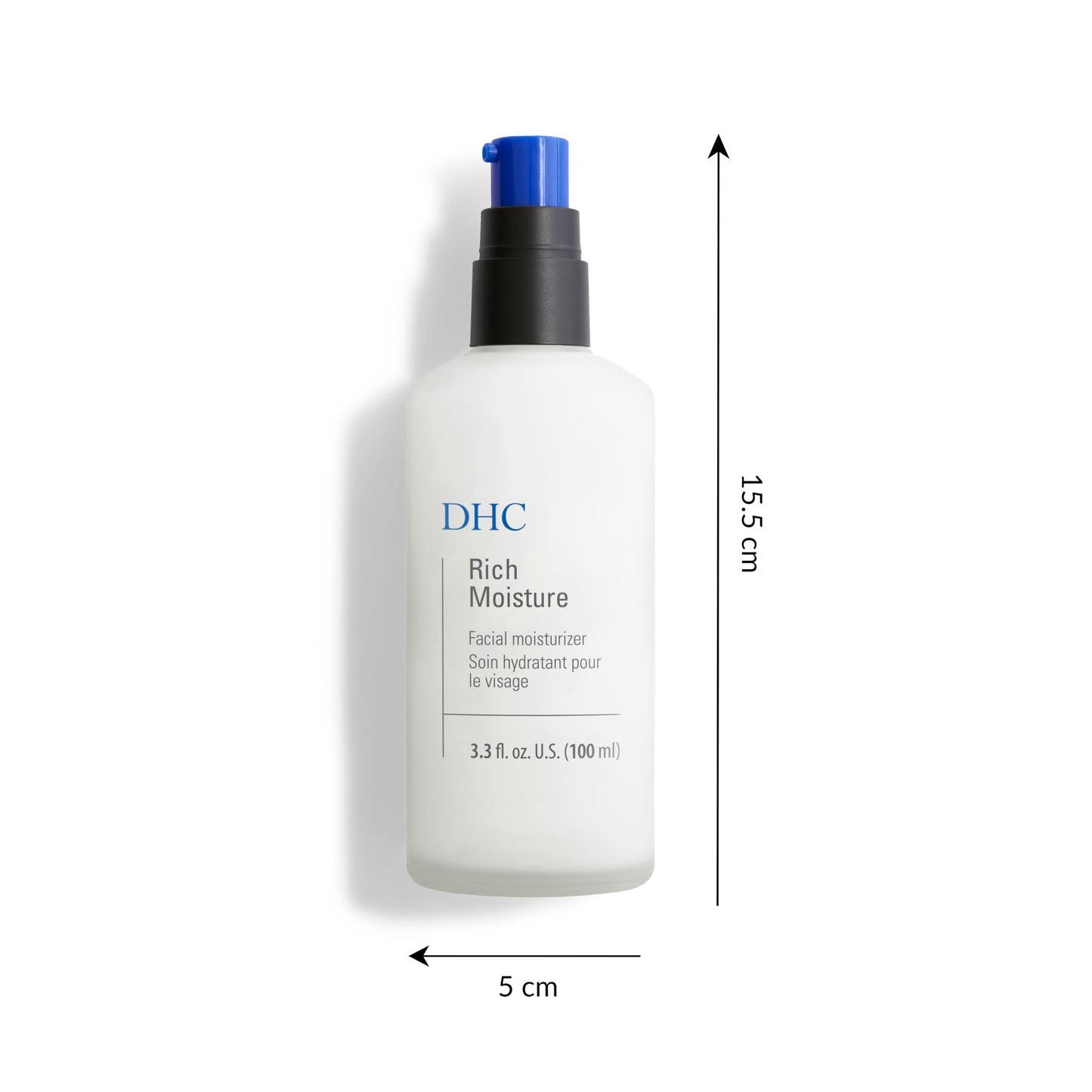 DHC Rich Moisture, Lightweight Facial Moisturizer, Dry Skin, Hydrating, Fragrance and Colorant Free, Ideal for Dry Dehydrated or Sensitive skin, 3.3 fl. oz.