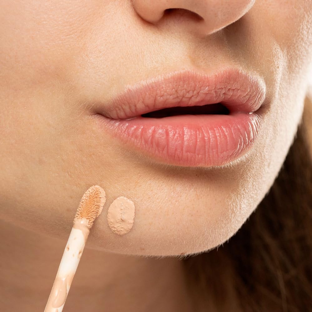 Palladio Liquid Concealer, Medium Coverage, Lightweight and Buildable Formula for Seamless Coverage, Conceals Imperfections, Brightens Skin, and Lasts All Day, Nude