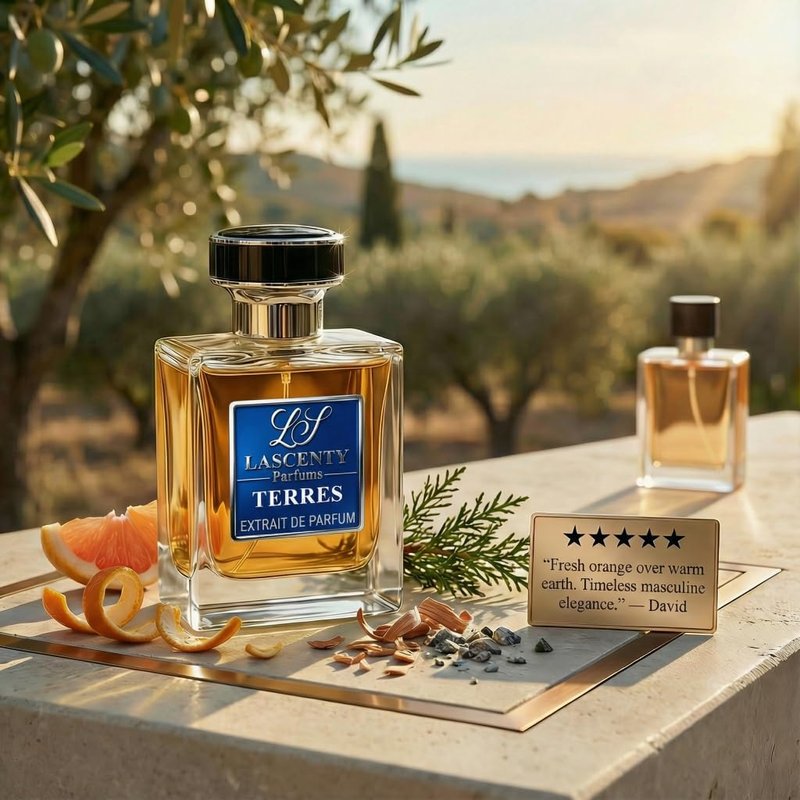 LaScenty TERRES Inspired by Terre deH.ermes, Citrus Woody Earthy Perfume and Cologne for Men, Long Lasting Intense Fragrance with Strong High Projection, 50 ml EDP