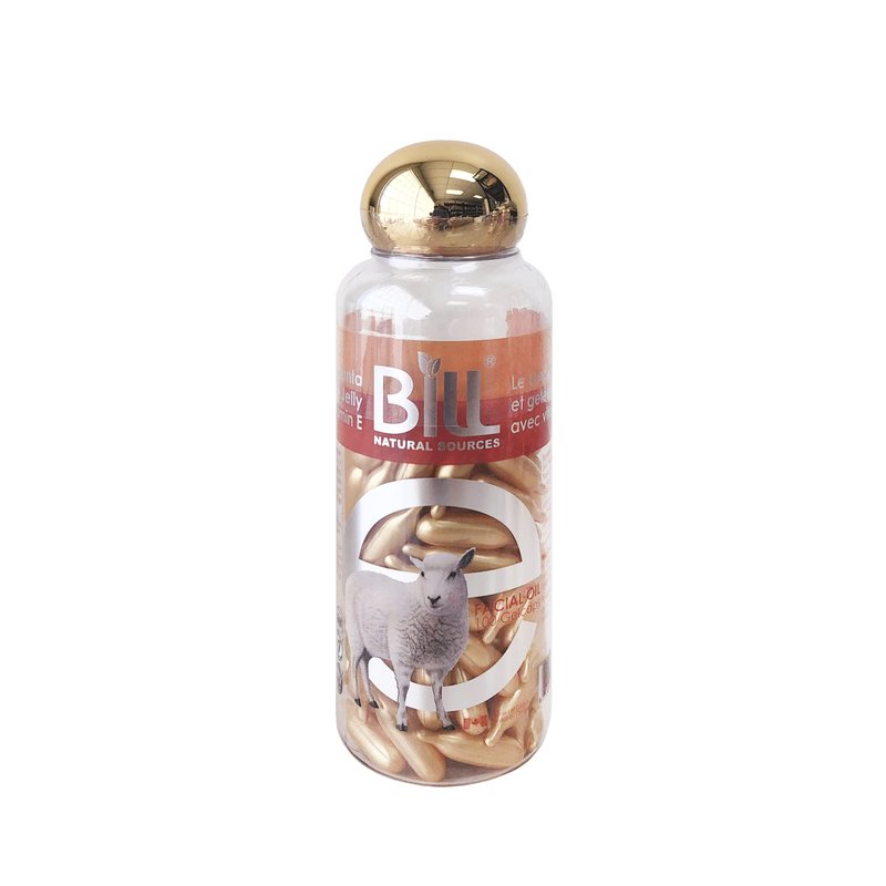 Placenta Facial Moisturizer with Vitamin E & Royal Jelly, 100 Gelcaps, Bill Natural Sources by Bill Natural Sources