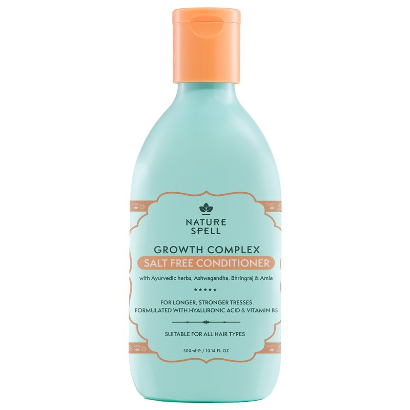 Nature Spell Hair Growth Complex Conditioner, Sulfate & Paraben Free, Nourishing & Strengthening, Infused with Hyaluronic Acid & Vitamin B5, For All Hair Types, Vegan, 10.14 fl oz