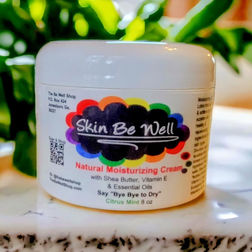 Skin Be Well Natural Moisturizing Cream, Citrus Mint (8 oz)