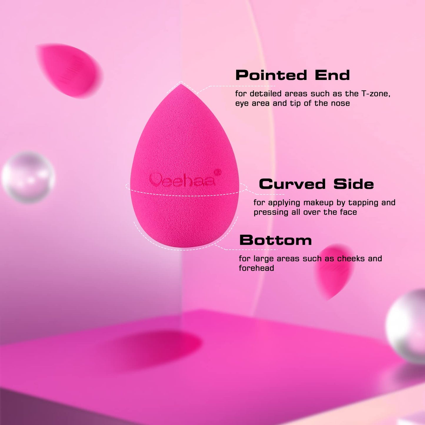 Veehaa 12PCS Makeup Sponge Set, Latex Free Makeup Blender for foundation, Makeup Sponges egg shaped, Makeup Sponges for all areas