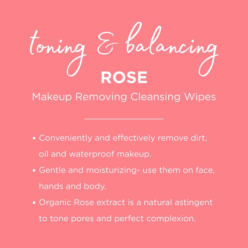 Petal Fresh Pure Brightening Rose Makeup Removing, Cleansing Towelettes, Gentle Face Wipes, Daily Cleansing, Vegan and Cruelty Free, 60 count