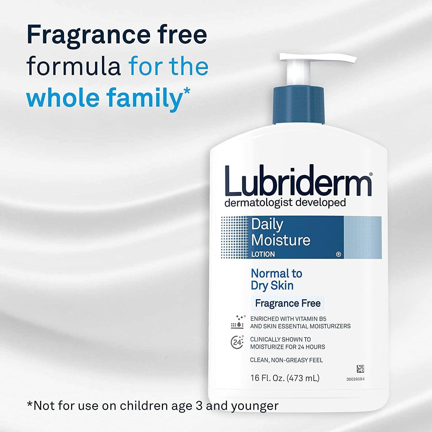 Lubriderm Daily Moisture Lotion Fragrance Free 6 oz (Pack of 5)