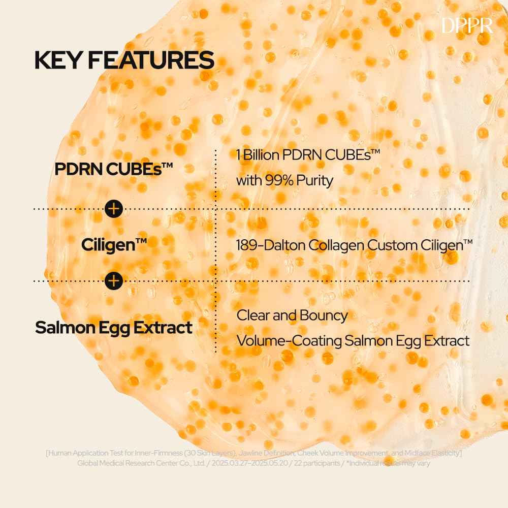 DPPR PDRNCUBE Middleshot Cream, Pink PDRN Cream, Korean Skin Care, Collagen, Glass Skin, Daily Skin Care, Hydrating Serum to even skin tone, Deep Moisturizer for Dry Skin(1.69 fl.oz / 50ml)