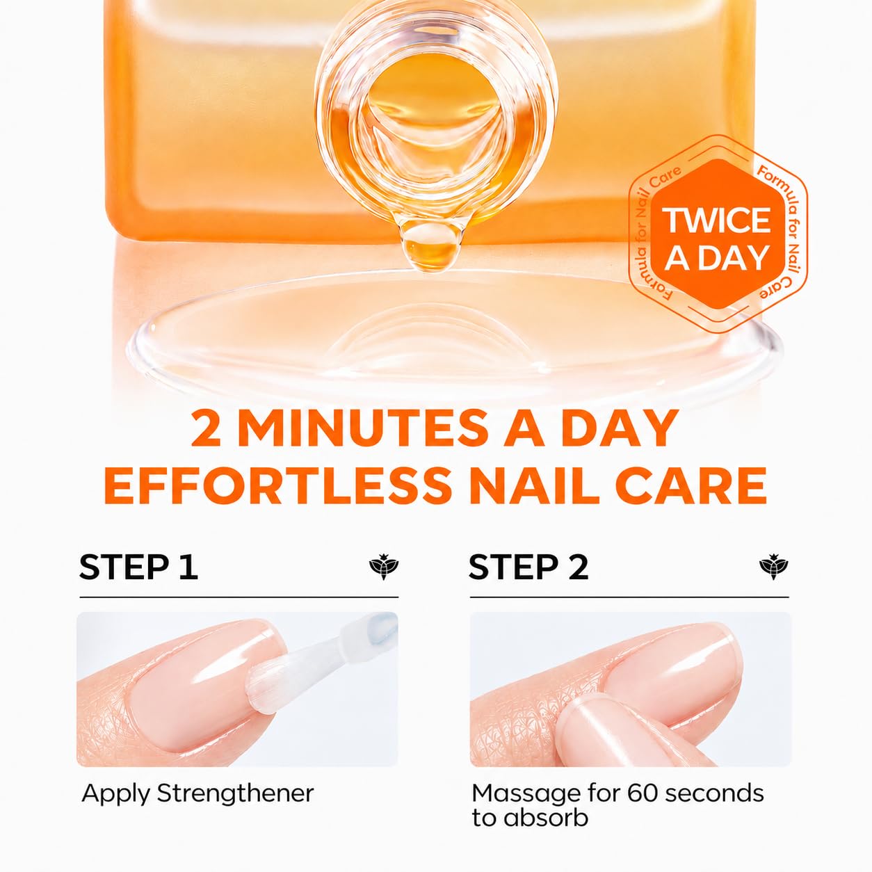 modelones Nail Strengthener and Growth Clear Nail Repair for Damaged Nails Hardener Extra Strong and Growth Repair Mode Gifts for Women 15ml 0.51 Fl Oz