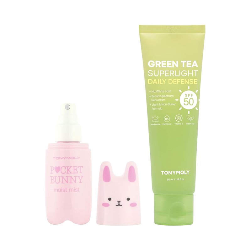 TONYMOLY Green Tea Sunscreen SPF 50 - Lightweight Hydrating Facial Mist for Face | Korean Skincare