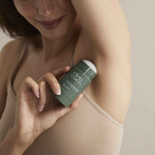 Cleo+Coco Natural Deodorant for Women & Men, Aluminum Free with Organic Coconut Oil, Activated Charcoal for 24-Hour Odor Protection and All-Day Performance, Made in the USA - Basil Mint 2.5oz