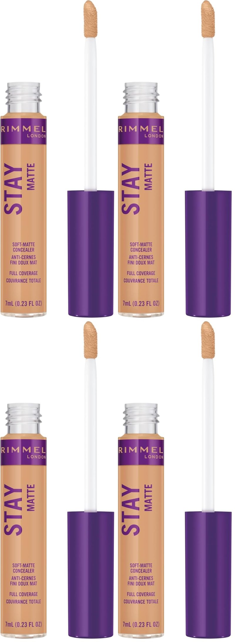 Rimmel Stay Matte Concealer, Warm Ivory, 0.23 Fl Oz (GP-BTYE19079) (Pack of 4)