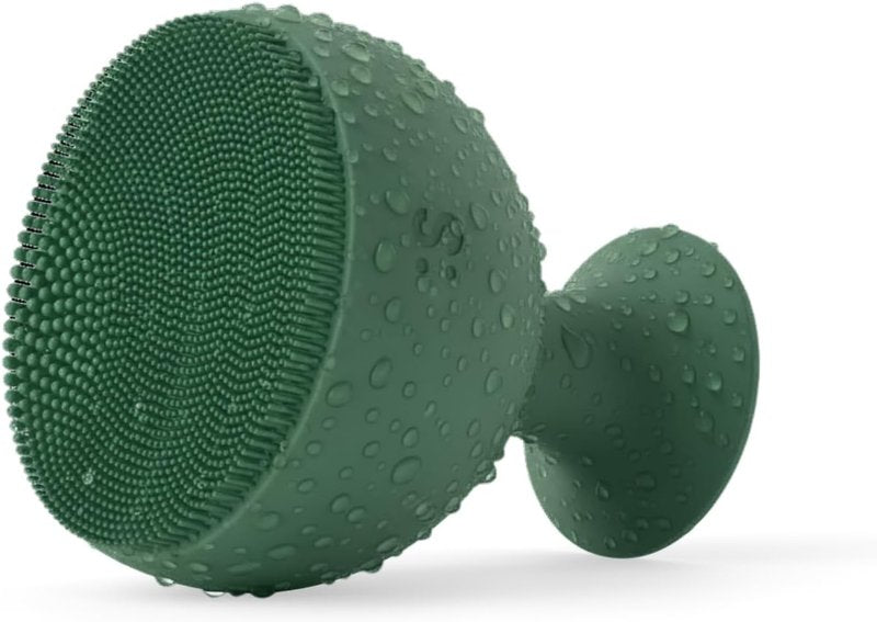 Electric Silicone Face Scrubber for Acne - 7000+ Sonic Pulses, IPX7 Waterproof, 3 Speed Settings | Forest Color