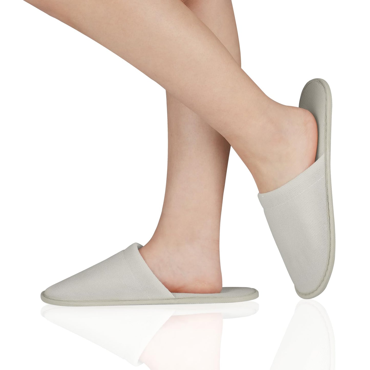 OBMMIRAO 44 Pairs Disposable Slippers for Guests, 3 Colors, Closed Toe