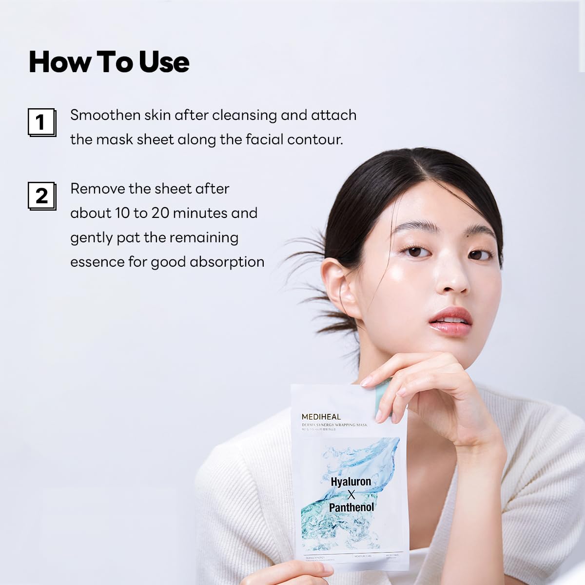 Mediheal Derma Synergy Wrapping Mask for Moisturizing Barrier (10 Packs) - Improved Skin Moisturization With Hyaluron Panthenol