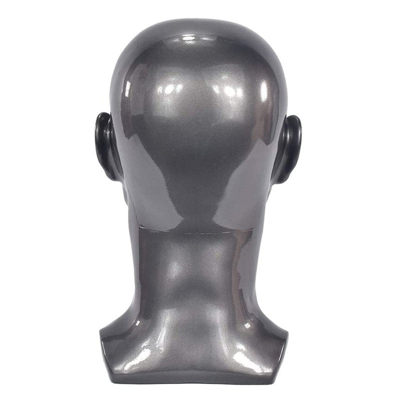 BLTYXT PVC Male Mannequin Head Professional Manikin Training Head for Display Headphone Game Console Hats Wigs Jewellery Glasses Facemask Caps Model Head (L30HH)