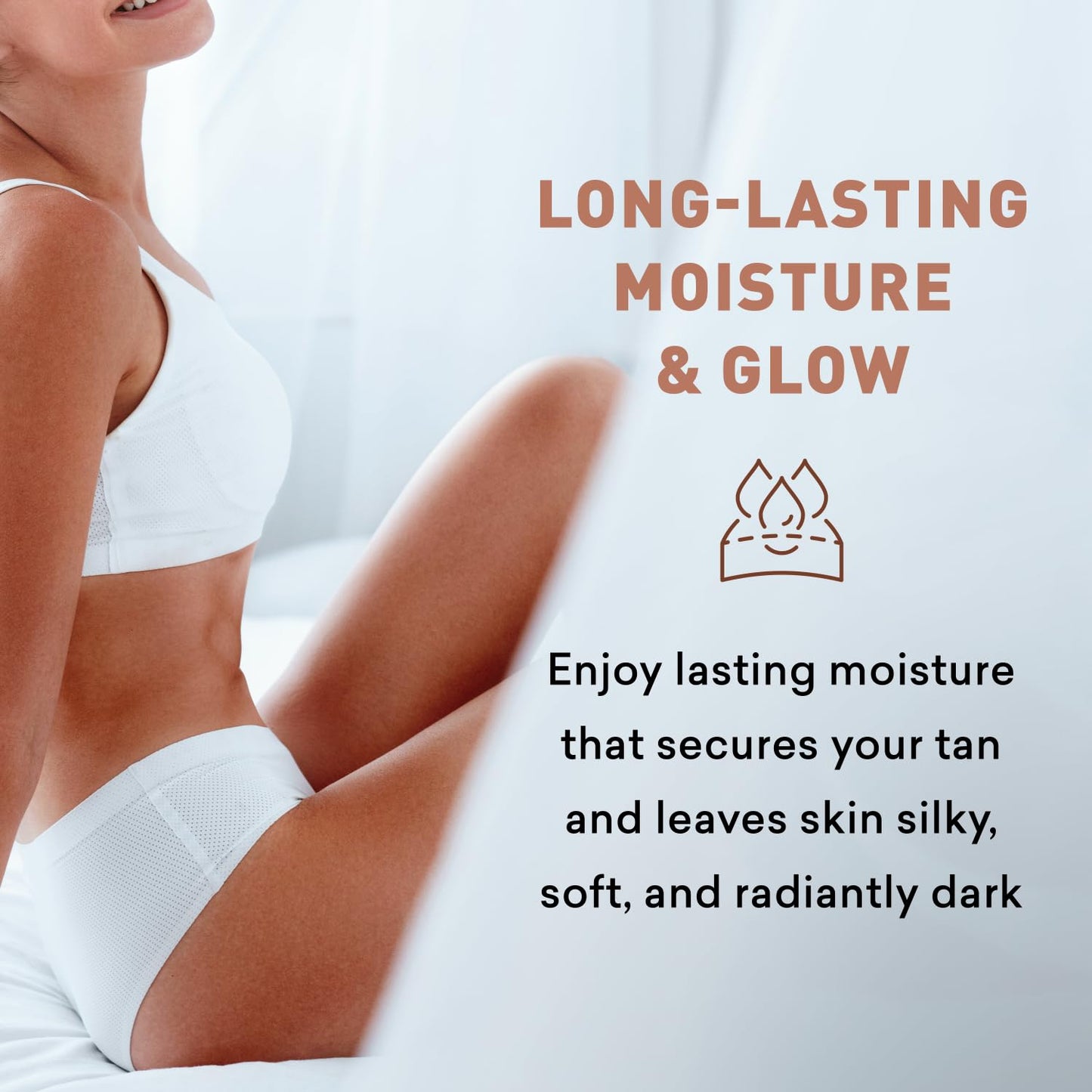 Just Nutritive Indoor Tanning Oil | Natural Tanning Bed Accelerator for Fast, Dark, Long-Lasting Tan | Moisturizing Body Oil with Vitamin E & Botanical Extracts | 8 Fl Oz