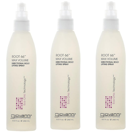 GIOVANNI Root 66 Max Volume Directional Hair Root Lifting Spray - Lifting Spray for Thin & Fine Hair, Lifts Hair to New Heights, Root Lifter & Hair Volumizer, No Parabens, Color Safe - 8.5 oz (3 Pack)