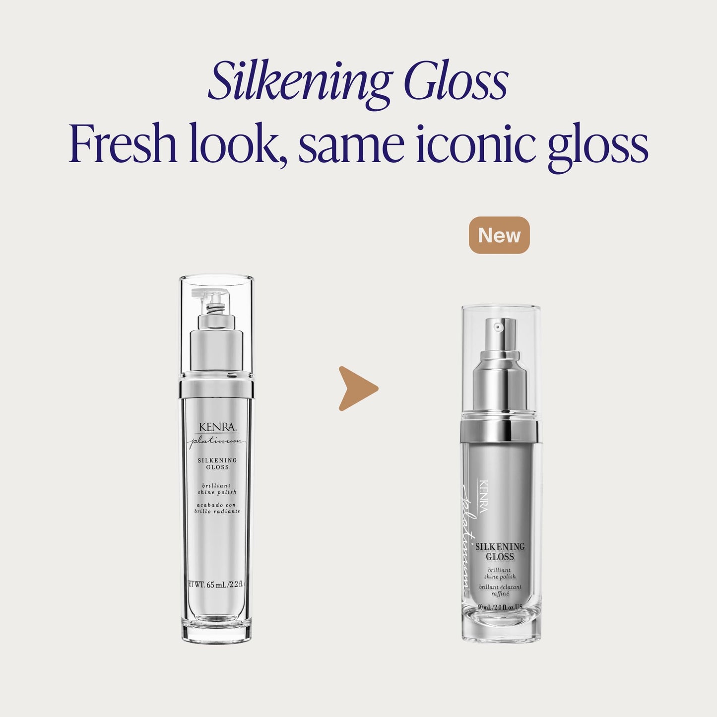 Kenra Professional Platinum Silkening Gloss | Brilliant Shine Polish | Medium To Coarse Hair | 2 fl. Oz