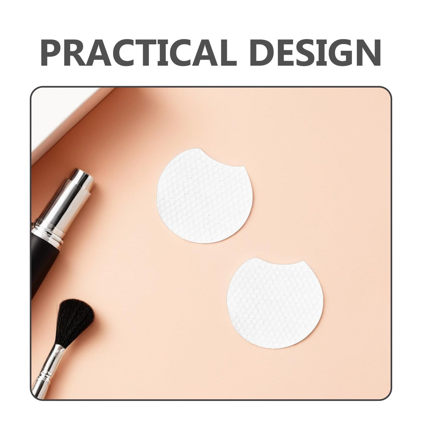 CALLARON 1200Pcs Disposable Semi-Circular Makeup Remover Pads Thick Cotton Rounds for Facial Cleansing and Daily Use Travel Friendly