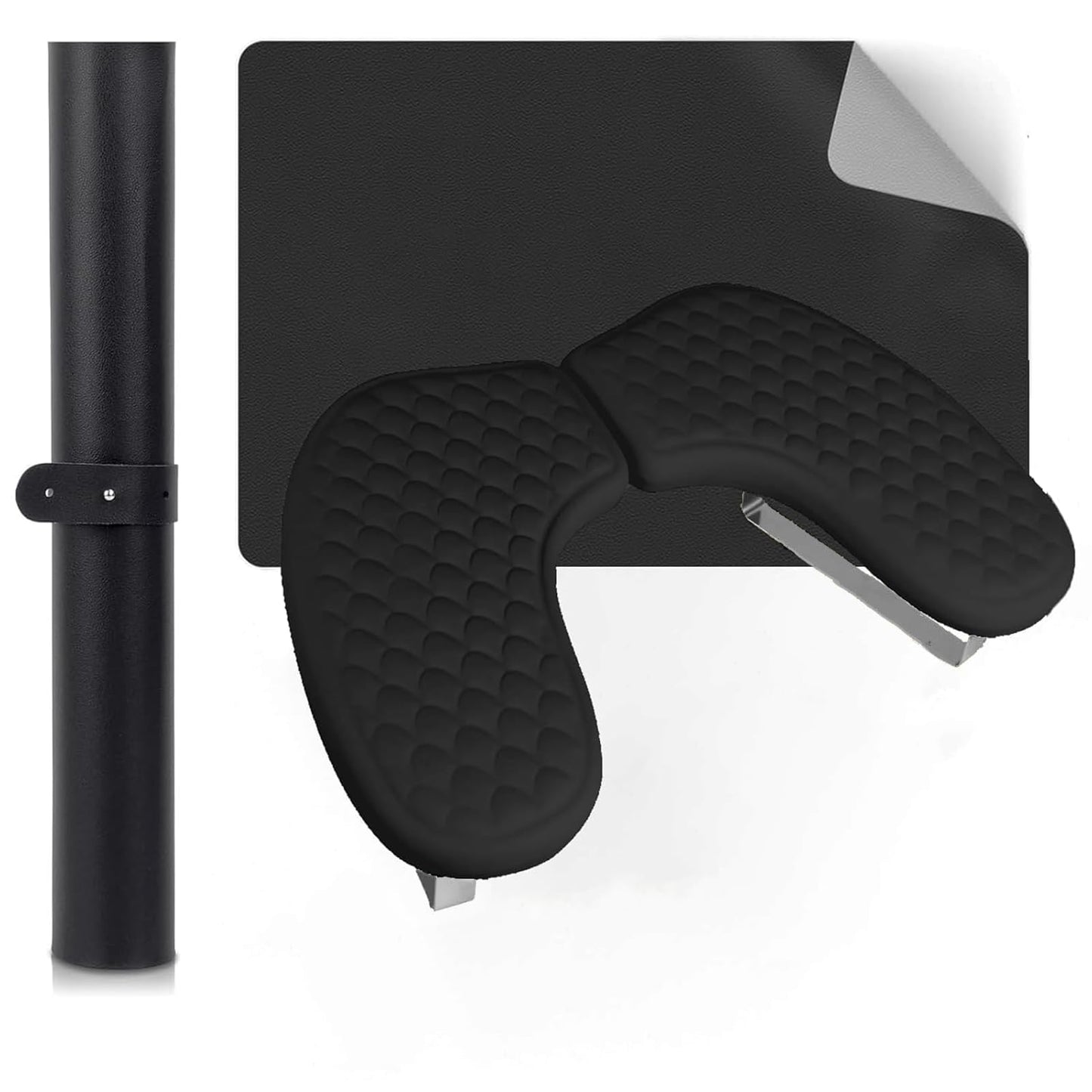 Arm Rest for Nails,U-shaped Manicure Nail Hand Rest Pillow Cushion,Foldable PU Leather Nail Tech Arm Rest for Nails Tech,Foot Hand Rest (Black)