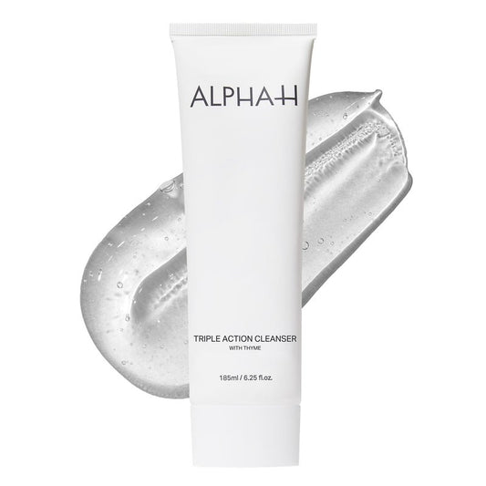 Alpha-H Triple Action Cleanser with Thyme – 3-in-1 Gel Face Cleanser for Makeup Removal, Oil Control & Balanced Skin