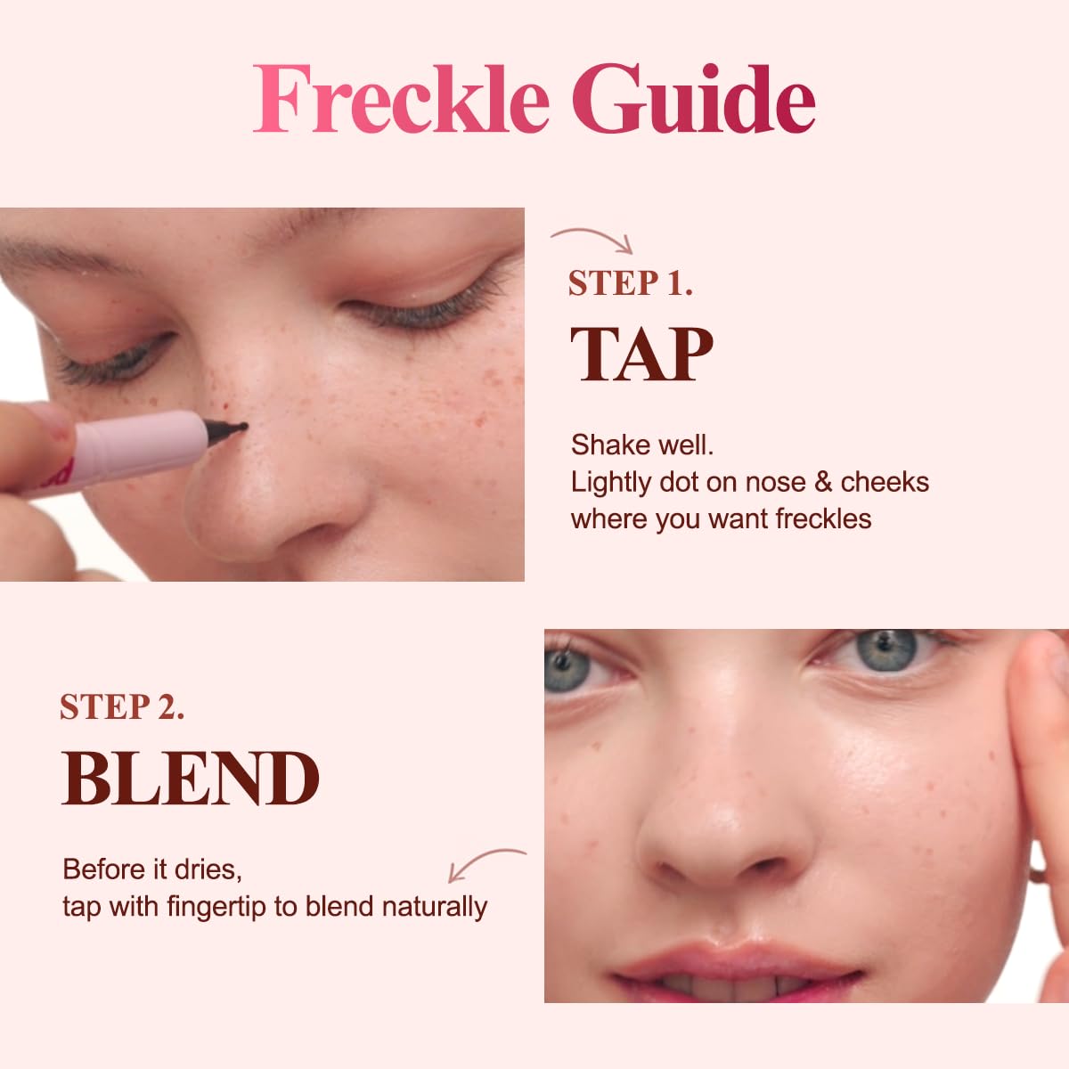 Peripera Freckle Pen | Natural Sun-Kissed Makeup, Long-Lasting & Smudge-Proof Faux Freckles, Precision Dot Tip, Buildable K-Beauty Makeup, Safe for Sensitive Skin (01 NATURAL BROWN)