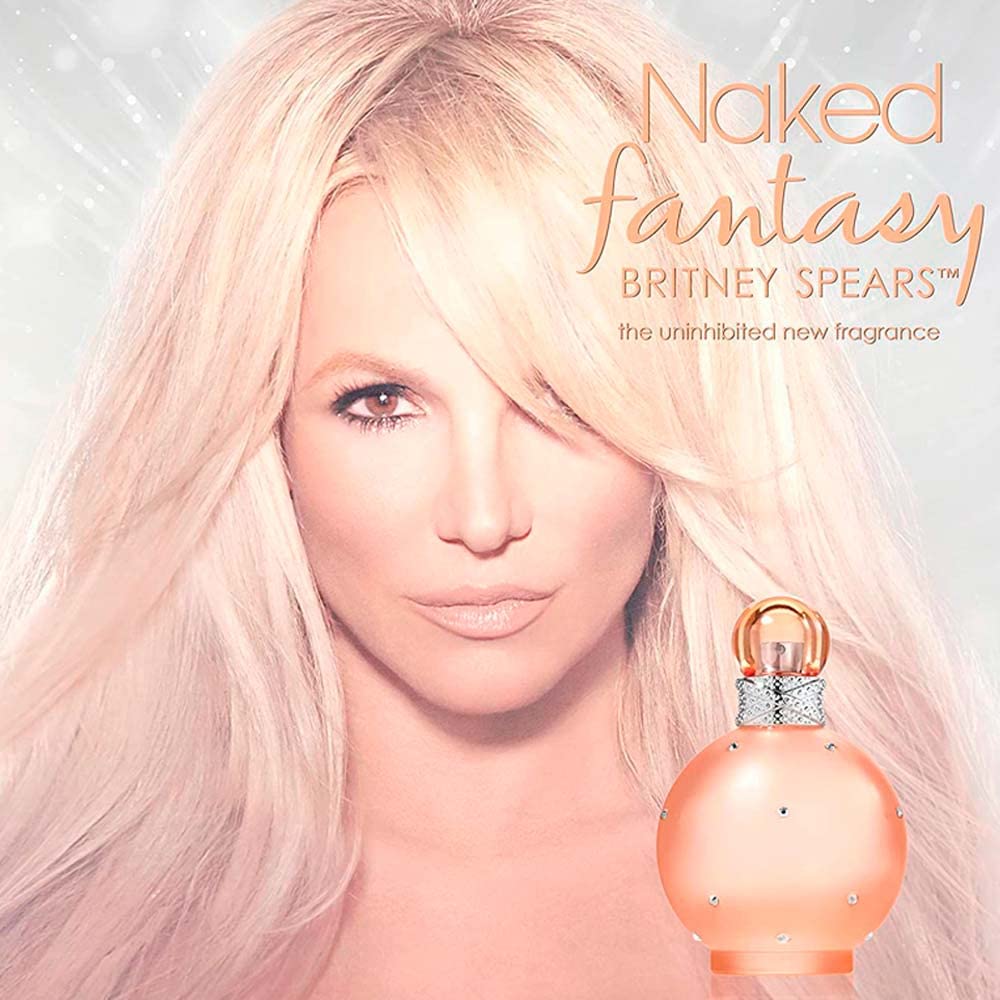 Britney Spears Naked Fantasy Limited Edition, Eau De Parfum EDP Spray for Women, 3.3 Fl Oz