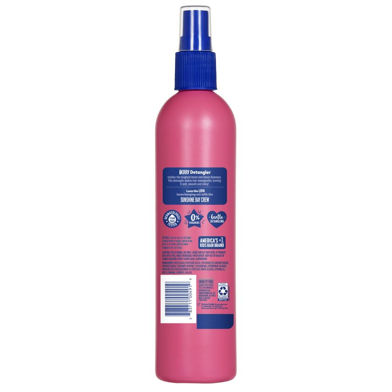 Suave Kids Detangler Spray For Tear-Free Styling, Berry Awesome Dermatologist-Tested Hair Detangler Formula 10 oz, Pack of 6