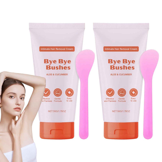 2 Pack Hair Removal Cream with Spatula Applicator, Painless Gentle Hair Removal Creams for Women and Men, Bikini Depilatory Cream for All Skin Type