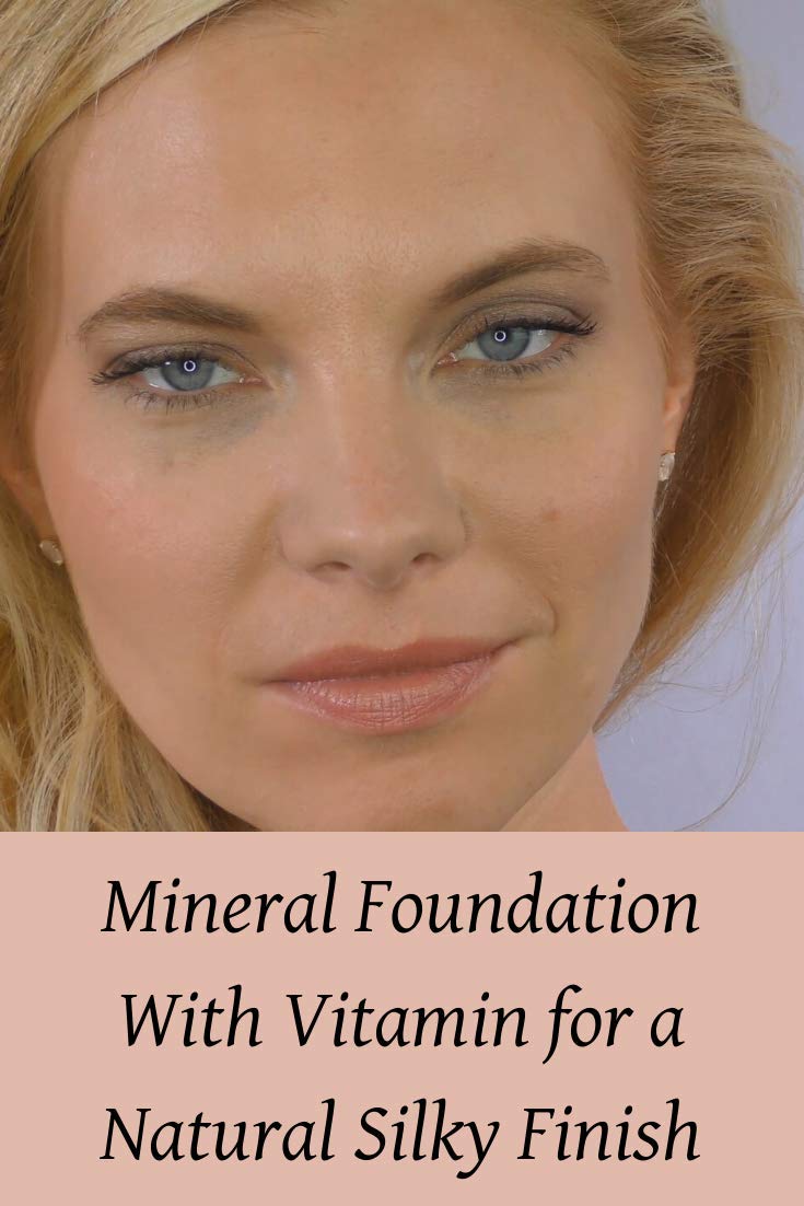 Pressed Mineral Foundation Makeup - Tawny Shade with Vitamin & Green Tea Extracts | Natural Finish