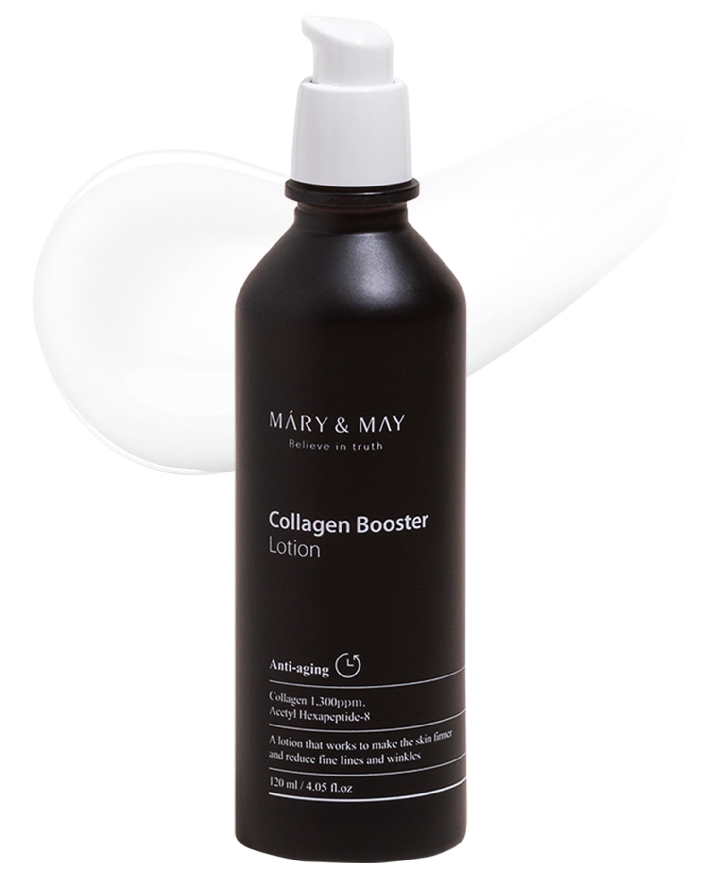Mary&May Collagen Booster Lotion - Anti Aging, Firming and Elasticity Care with Peptides - Korean Skincare, EWG Green Grade, Hypoallergenic, 4.05 fl.oz.