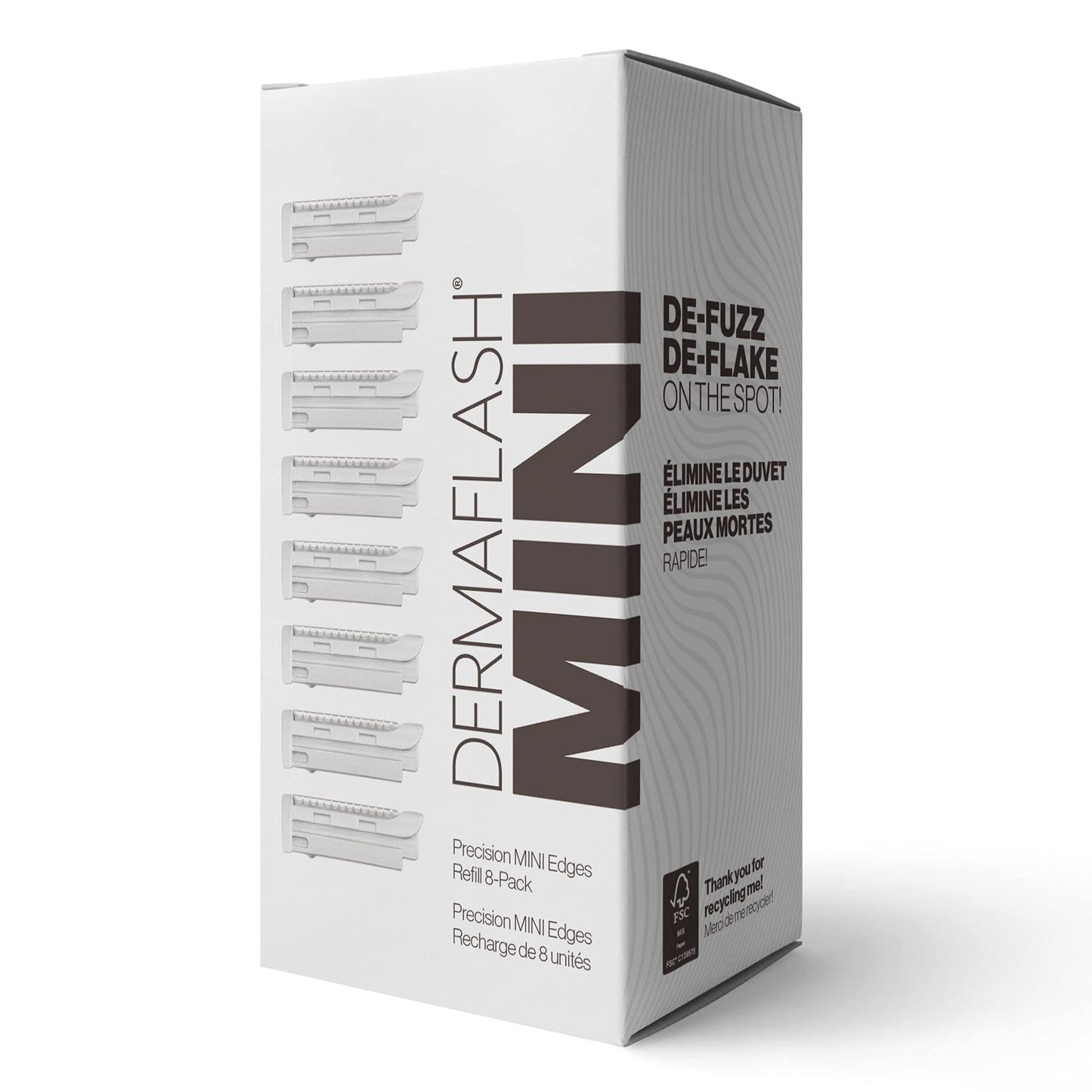 DERMAFLASH MINI Precision Edges Facial Hair Remover Replenishment Set, 8-Pack Refill