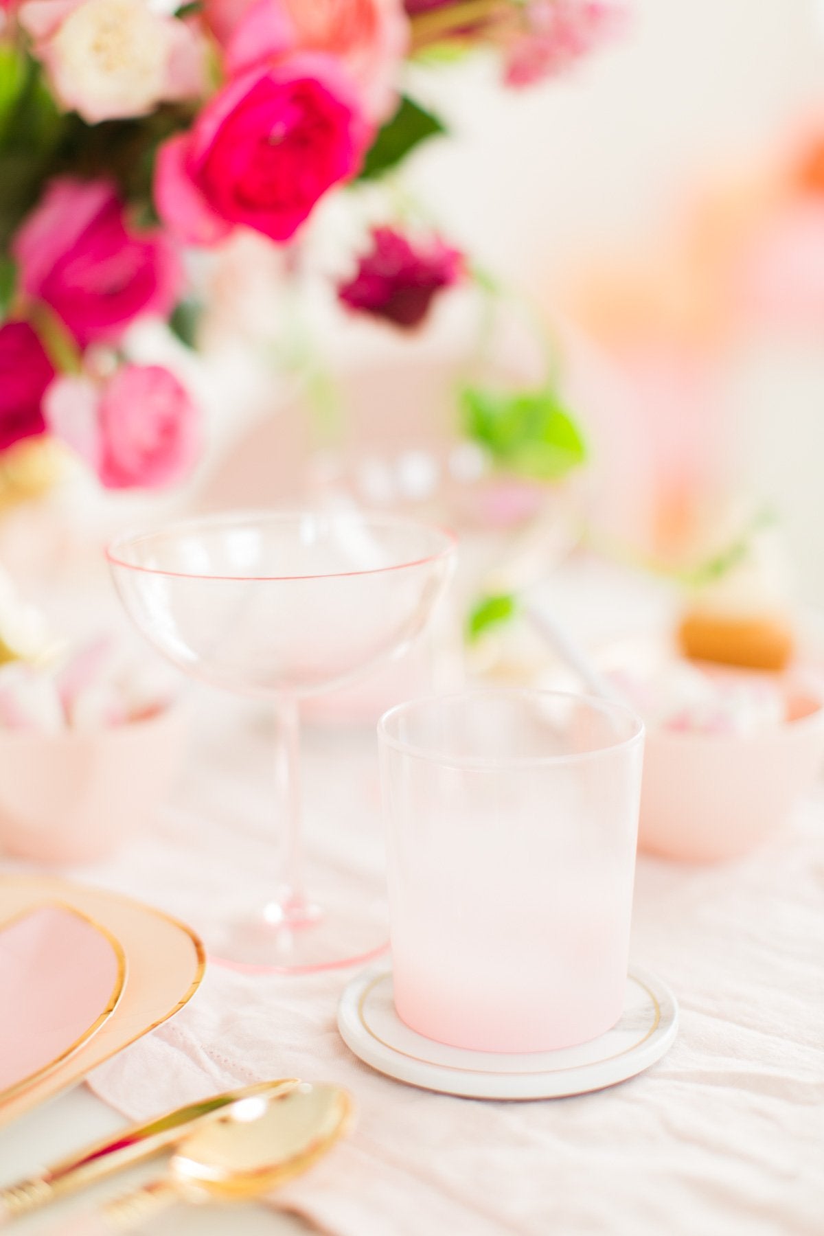 Sugar & Cloth Ombre Plastic Tumbler Glass Set, 4-Piece