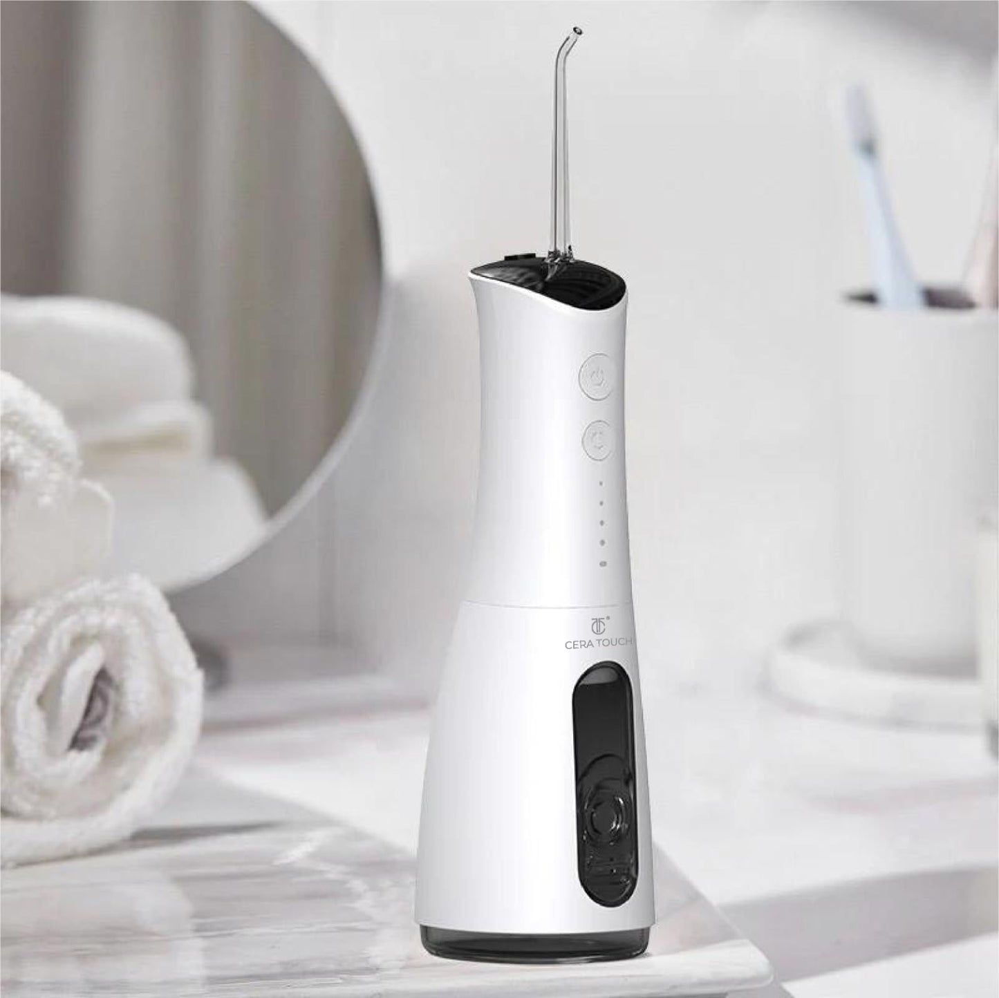 Water Flosser for Teeth Cleaning and Flossing | 4 Modes Rechargeable Cordless Oral Irrigator | IPX7 Waterproof | 300ml Water Tank Teeth Cleaner | Portable Electric Dentel Flossers for Home and Travel
