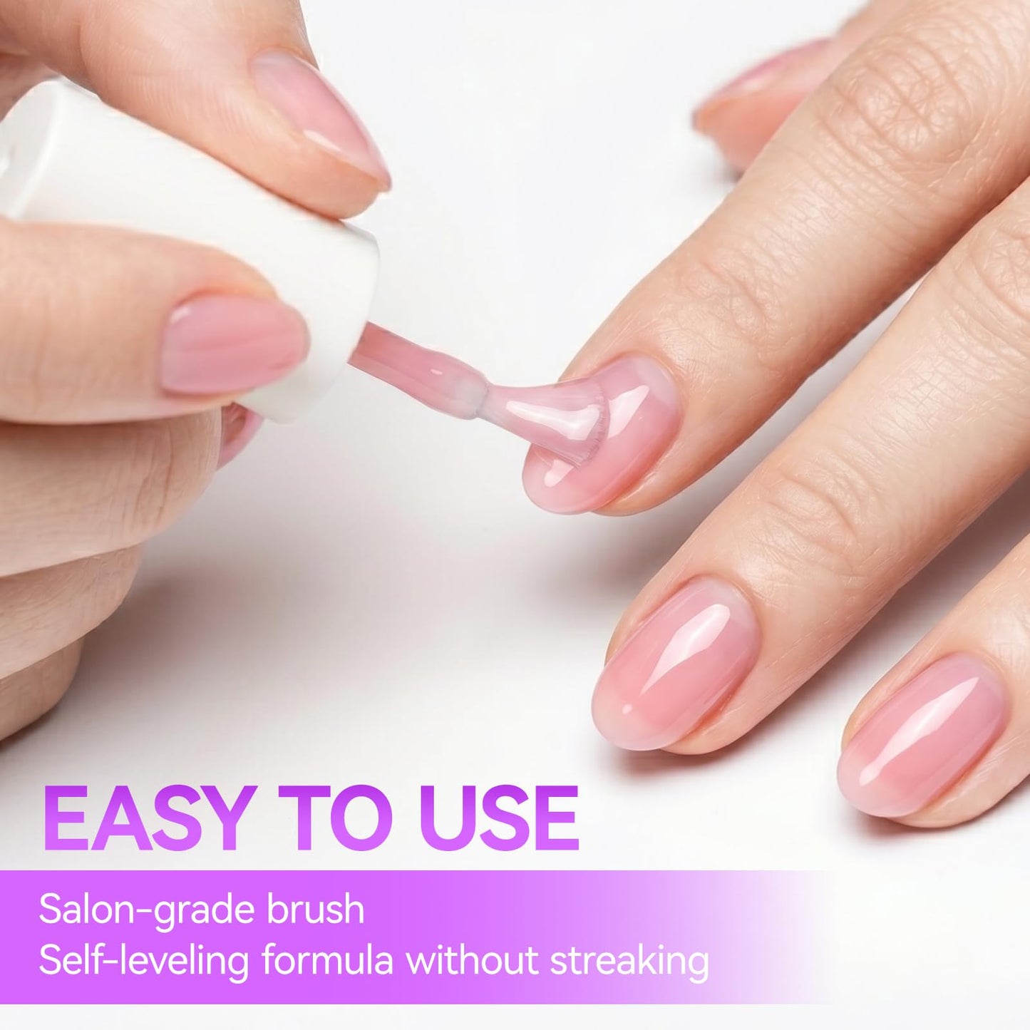 gelike ec Jelly Gel Nail Polish: 12 Colors Nail Gel Polish Set– HEMA Free Easy to Use & Quick Soak Off On Natural or Acrylic Nails – for Beginners & Young Women DIY Manicure Art at Home